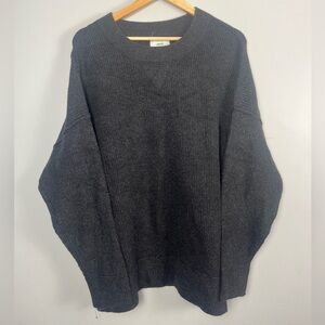 Aerie Women's CozyUp Ribbed Charcoal Sweater medium